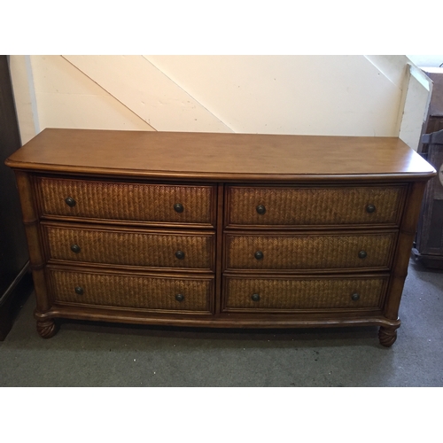 22 - 6 Drawer Bamboo Style Sideboard.