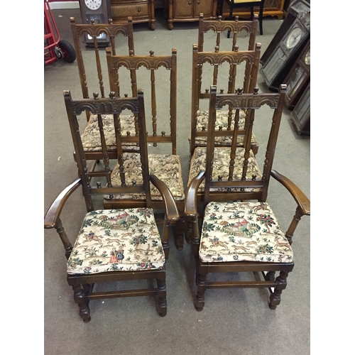 27 - 6 Vintage Chairs To Include 2 Carver Chairs.