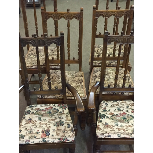 27 - 6 Vintage Chairs To Include 2 Carver Chairs.