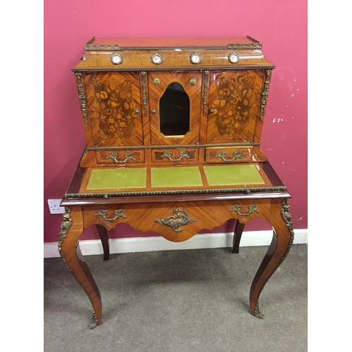 56 - Very Nice Louis XVI style Ladies Writing Desk With Enamel Adornments And ormolu mounts.