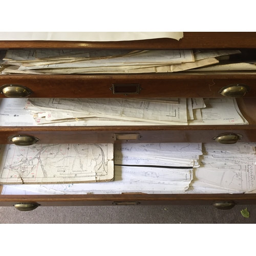 46a - 3 Drawers Of Vintage Maps, Ordnance Survey Etc