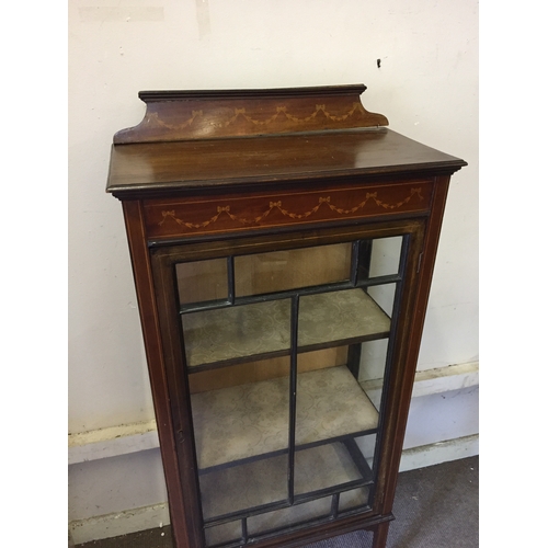 30 - A Georgian Inlaid Glazed Display Cabinet 127 x 59 x 30 cms