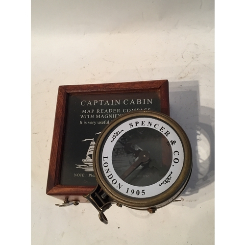 124 - Captains cabin map reading compass