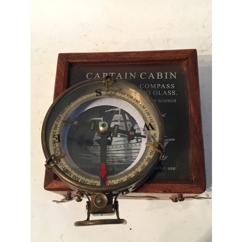 124 - Captains cabin map reading compass