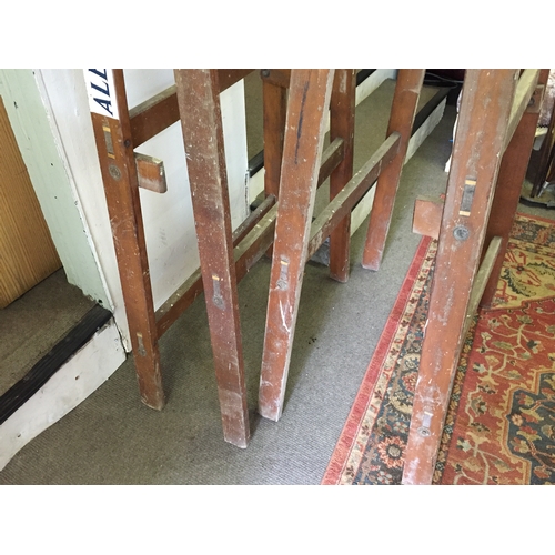 20 - 2 Large Vintage Wood Decorators Trestles