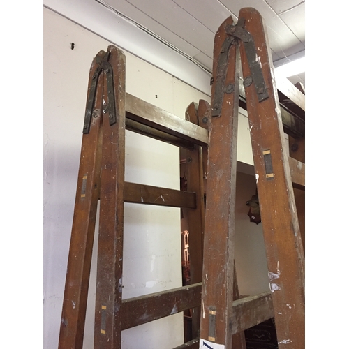 20 - 2 Large Vintage Wood Decorators Trestles