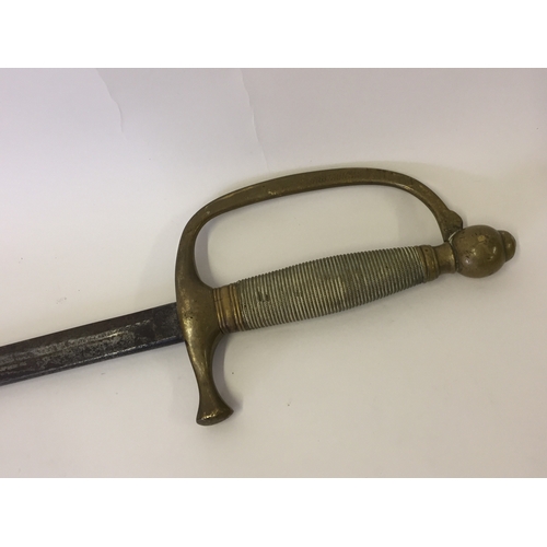 204 - Civil War Sword  Stamped And Dated CSG 1864 With Brass Handle And A 71.5cms Blade