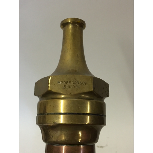 158 - Large Vintage Brass Fire Hose Nozzle