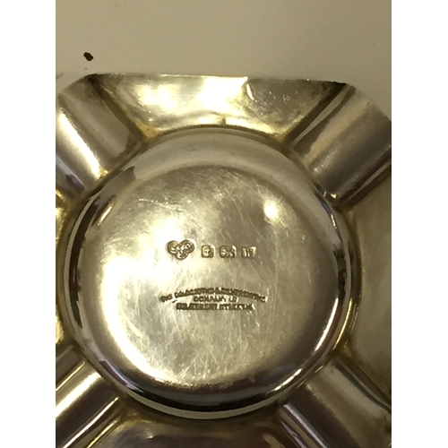 193 - Silver Hallmarked Ashtray Presented By The Officers Of The 3rd Gurkha Rifles