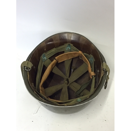 199 - American Military Helmet With Liner