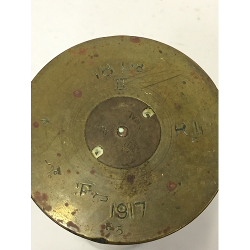 270 - WW1 Trench Art 18 Pound Shell Case