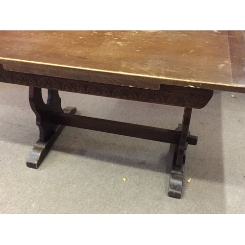 73 - Antique Oak Draw Leaf Table