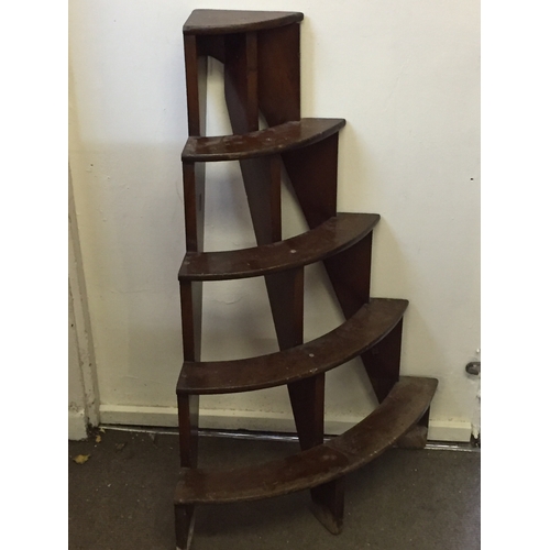 504 - Set Of Antique Wood Ships Steps 105cms High