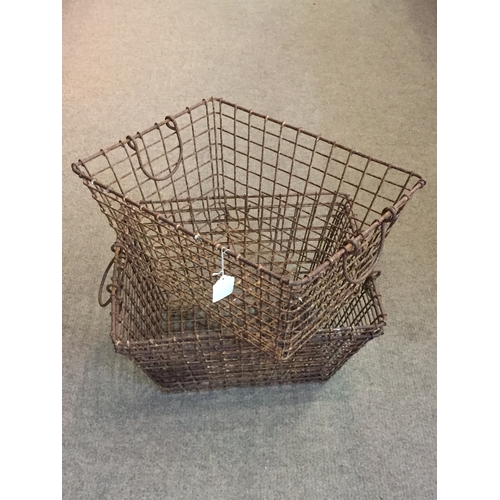 511 - 3 Vintage Oyster Baskets