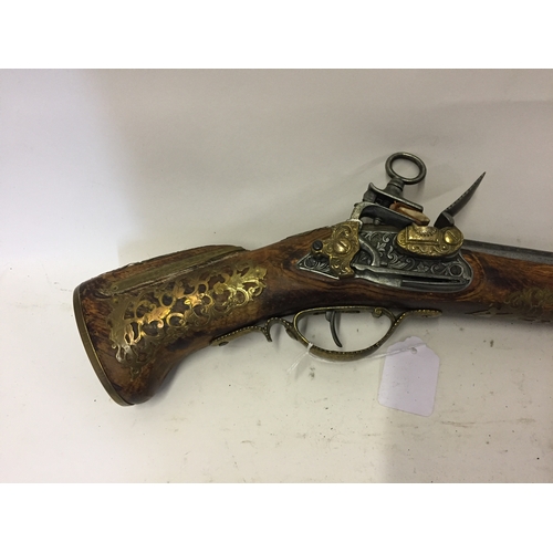 181 - A Reproduction Navel Blunderbuss Flintlock Pistol