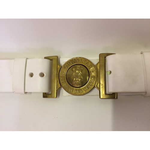 190 - A Royal Marine Parade Belt With Brass Buckle