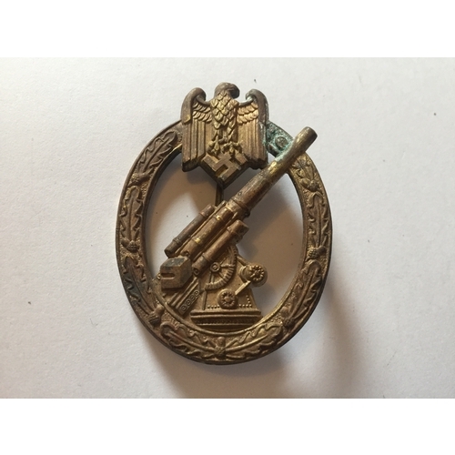 204 - A WW2 German Army Flak Badge Discoloured In Places