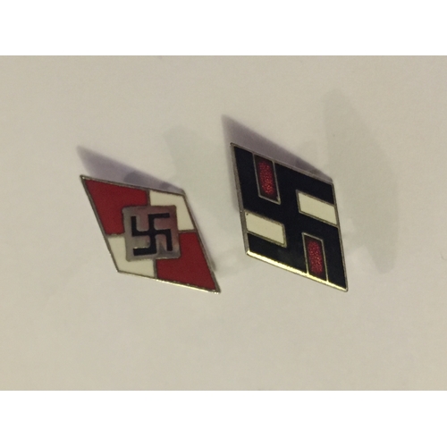 210 - 2 Enamel German Party Badges