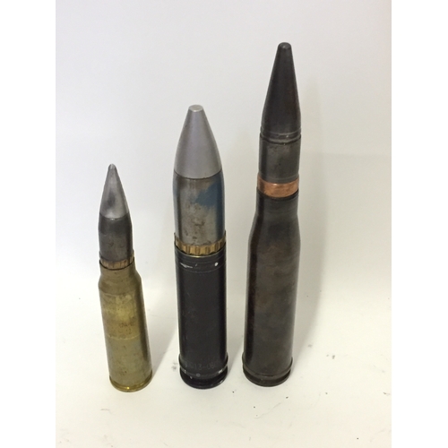 253 - 3 X Inert Military Rounds .