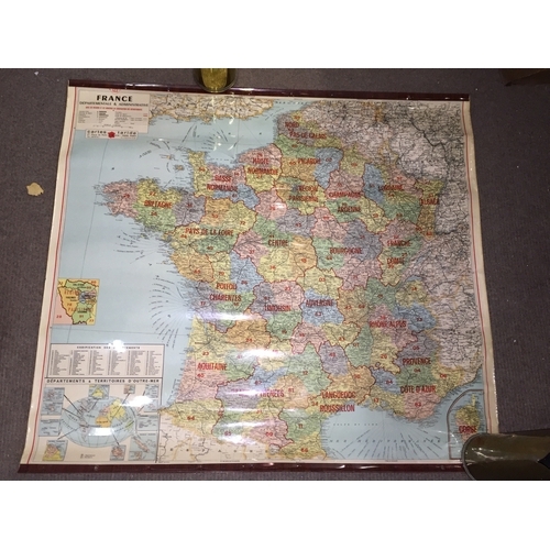 53 - Vintage Framed French Map.