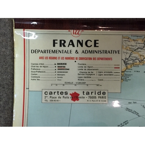 53 - Vintage Framed French Map.