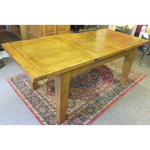 60 - Nearly New Rustic Style Hardwood Table With Extra Leaf For Extension, Extended Measures 200 x 90 cms... 