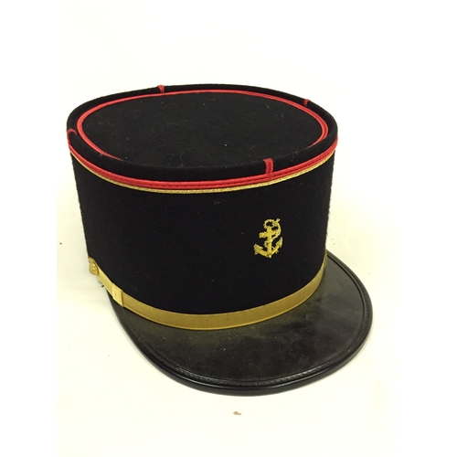 385 - French Navel Kepi With Wire Badge