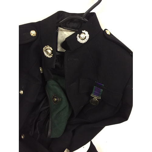 380 - J Heddings Royal Marines Jacket Hat Belt And A General service medal with Northern Ireland bar Named... 