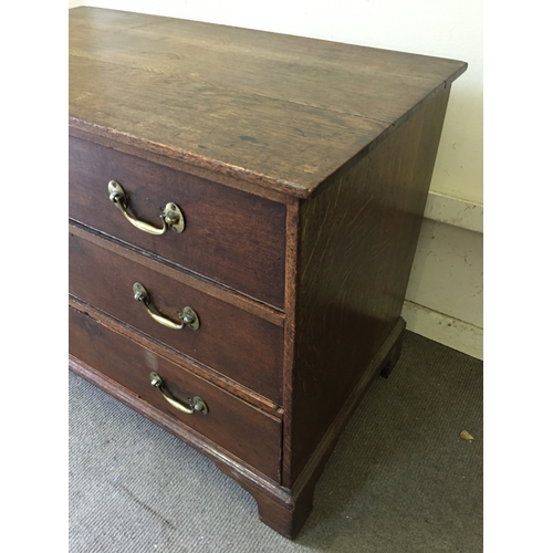 17 - Georgian 3 Drawer Chest 105x58x80cms