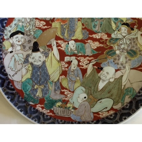 116 - Japanese Imari Large Charger Dish  Meiji Period