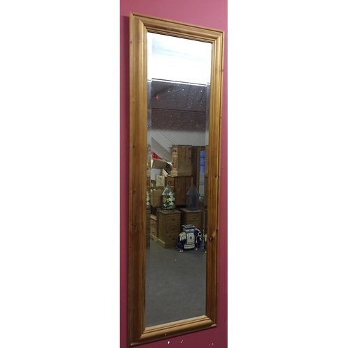 32 - Pine Framed Mirror 136x43cms