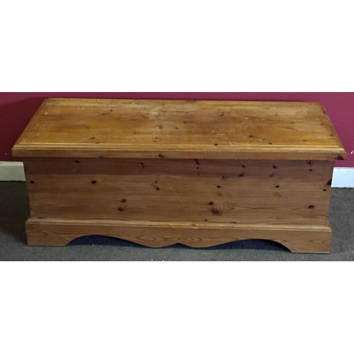 48 - Solid Pine Blanket Box 123x47x47cms