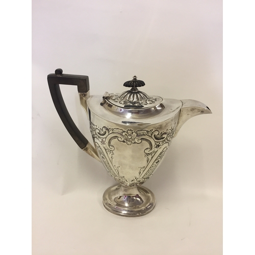 120 - James Deakin And Sons Silver Hallmarked Tea / Hot Water  Pot. Measures 24cm high