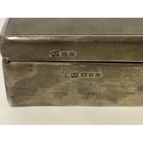 123 - Silver Hallmarked Cigarette Box.