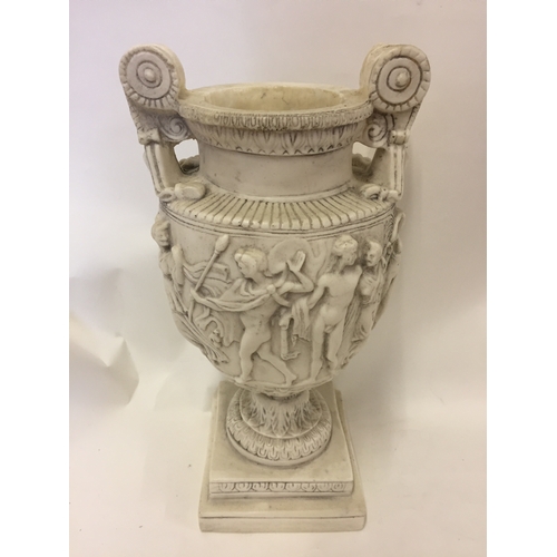 157 - Marble Neo Classical Style Urn. Measures 29cm high