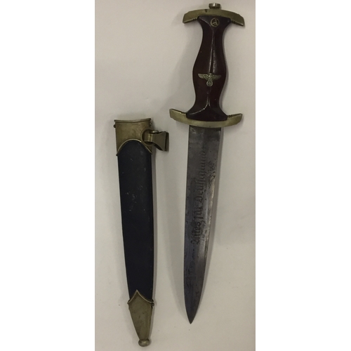 253 - WW2 German  SA Dagger Kal - Robert Kaldenbach Solingen-GR. With Scabbard.