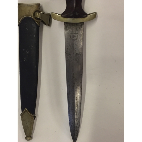 253 - WW2 German  SA Dagger Kal - Robert Kaldenbach Solingen-GR. With Scabbard.