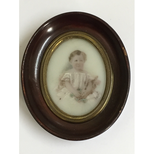 248 - Framed Miniature Portrait Of A Infant