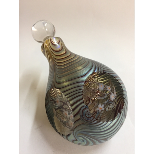 237 - Vintage Okra Glass Scent Bottle