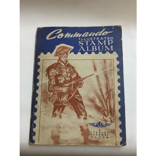 239 - Commando Illustrated Stamp Album Stanley Gibbons , With A Selection Of Stamps