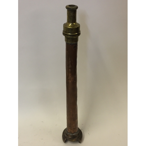 410 - Large Vintage Brass Fire Hose Nozzle 45cms