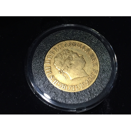 3 - King George III Gold Sovereign 1817-1820 In Hattons Of London Case With Certificate Of Authenticity.