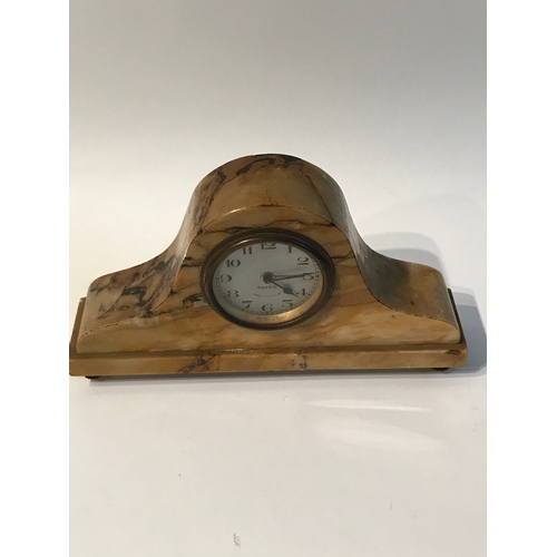 104 - Sienna Marble Mantel Clock