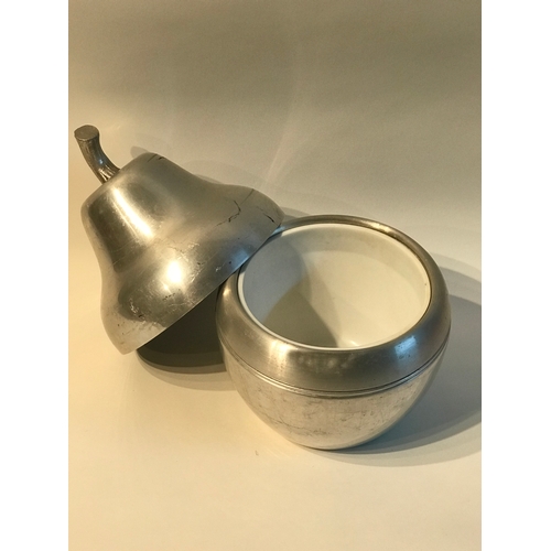 102 - Vintage Aluminium  Pear Shaped Ice Bucket  Measures 32x20cm