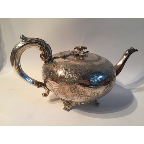 166 - Good Quality Silver Plate Teapot