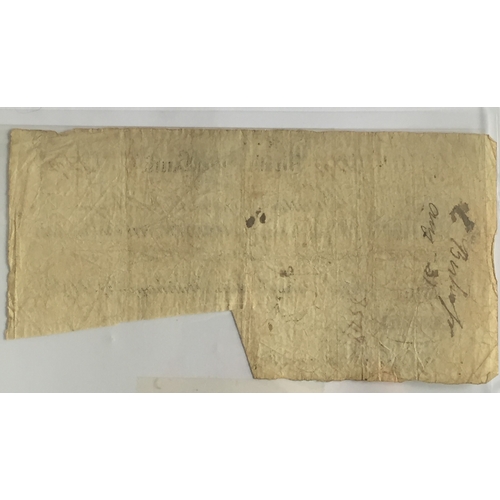 27 - Local Interest .English Provincial Note.Yeovil Old Bank Somersetshire One Pound Note 1818 Cancelled.... 