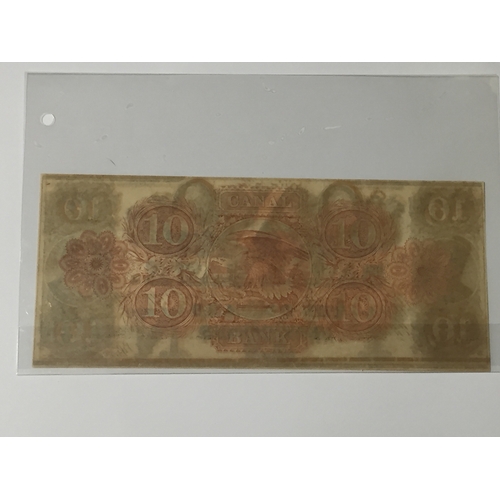 51 - 1800'S CANAL BANK NEW ORLEANS, $10 DOLLARS, UNC,OBSOLETE NOTE