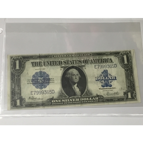 62 - Series Of 1923 Large Size Silver Certificate Horseblanket 1 Dollar Note EXF