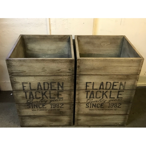 26 - 2 Wood Fladen Fishing Boxes / Planter