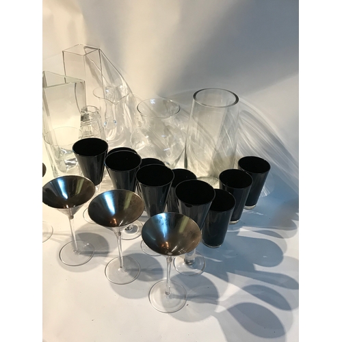 138 - Quantity Of Glassware To Include  Cocktail Glasses, Vases Etc.